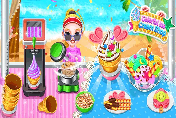Colorful Ice Cream Shop 